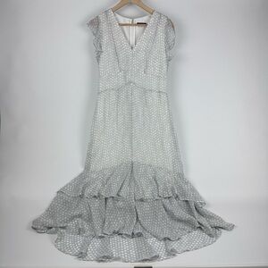 Tommy Hilfiger Women’s Size 6 Polka Dot Ruffle Hem Maxi Dress – Elegant & Flowy